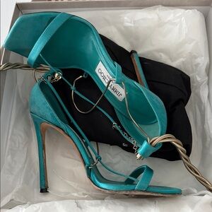 Jimmy Choo Turquoise Strappy Heels